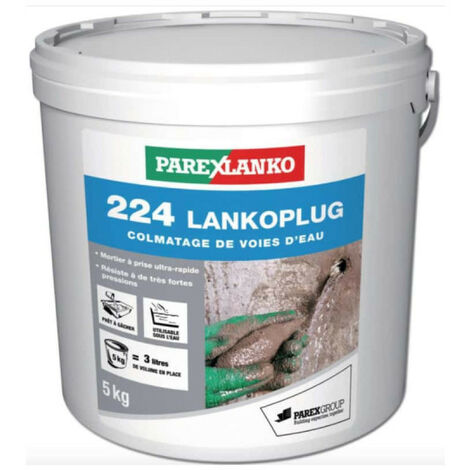 Mortier de colmatage de voies d'eau PAREXLANKO 224 Lanko Plug - 5 kg - L22405