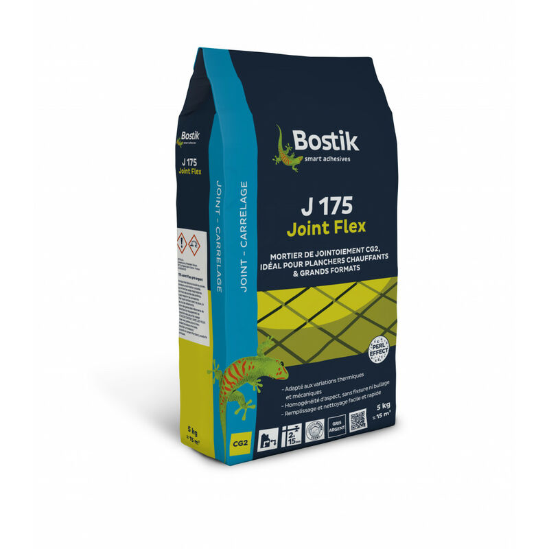 Bostik - Mortier de jointoiement j - 175 joint flex - Gris argent 5 kg