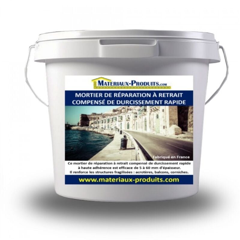 Mortier de réparation à retrait compensé de durcissement rapide - 6 Kg Gris Matpro