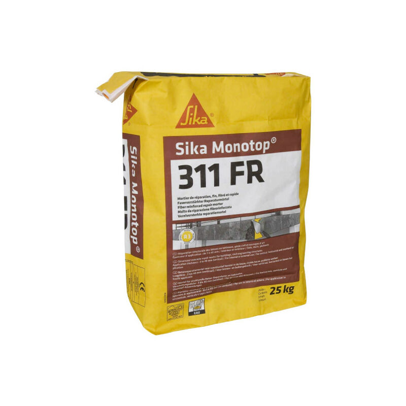 Sika - Mortier de réparation rapide Monotop 311 fr - Gris - 25kg