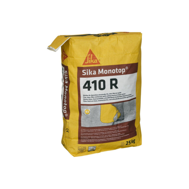 Mortier de réparation rapide Sika Sika Monotop 410 r - Gris clair - 25kg