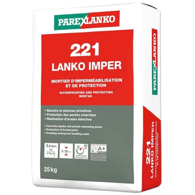 Mortier d'imperméabilisation pour finition hammam piscine lanko imper 25KG