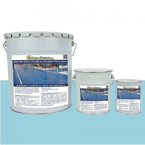 Mortier Epoxy Coloré Bleu Piscine Autolissant Pour Sols