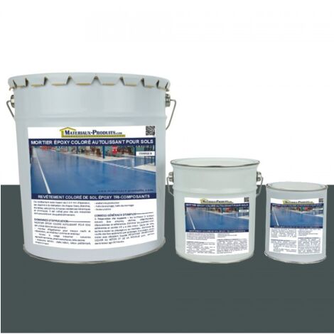 Mortier Epoxy Coloré Gris Anthracite Autolissant Pour Sols
