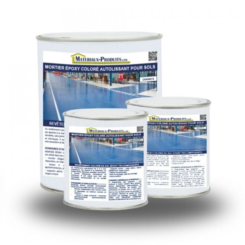 Matpro - Mortier époxy coloré autolissant pour sols - 2.5 Kg Blanc