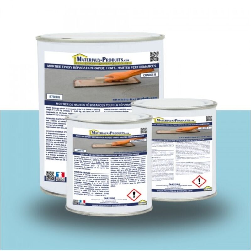 Mortier époxy réparation rapide trafic hautes performances - 10 Kg Bleu Piscine Matpro