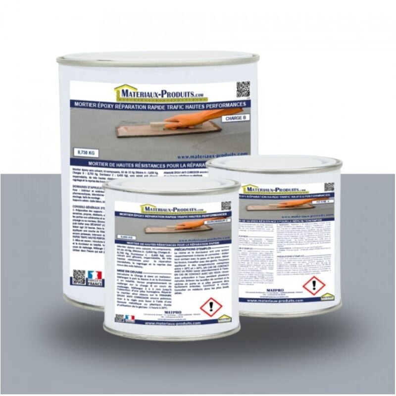 Mortier époxy réparation rapide trafic hautes performances - 2.5 Kg Gris béton Matpro