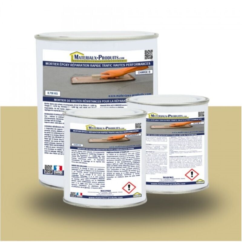 Mortier époxy réparation rapide trafic hautes performances - 2.5 Kg Jaune sable Matpro