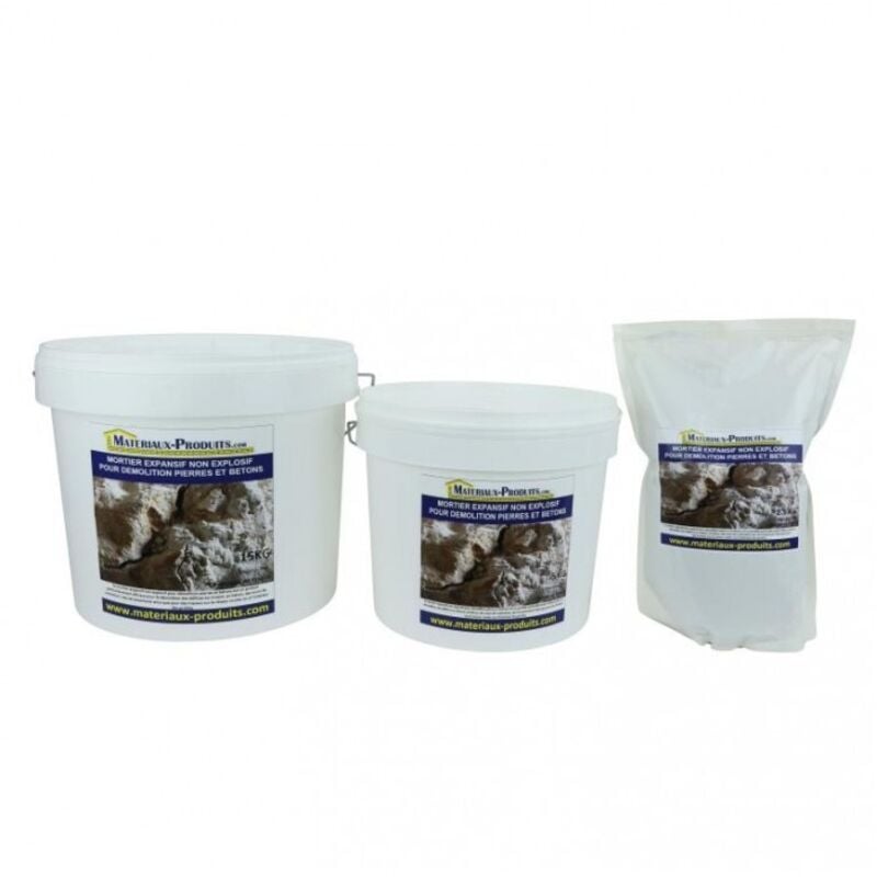Mortier expansif non explosif pour démolition pierres et betons version hiver - 5 Kg Gris Matpro