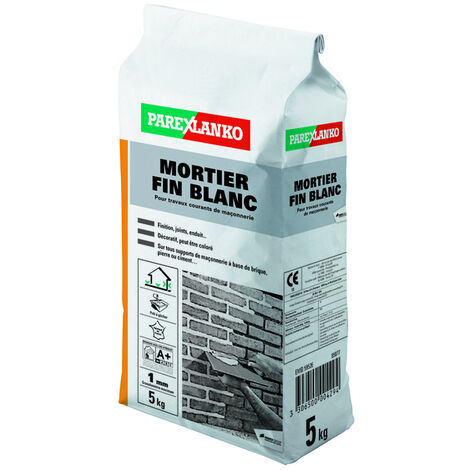Mortier Fin Blanc 5 Kg - PAREX LENKO