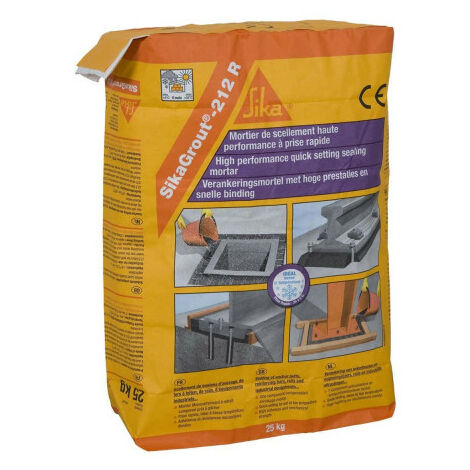 Sika â Mortier hydraulique fluide 25 kg â RĂ©sistance aux cycles gel-dĂ©gel â Pour milieu marin et eaux sulfatĂ©es â Retrait compensĂ©