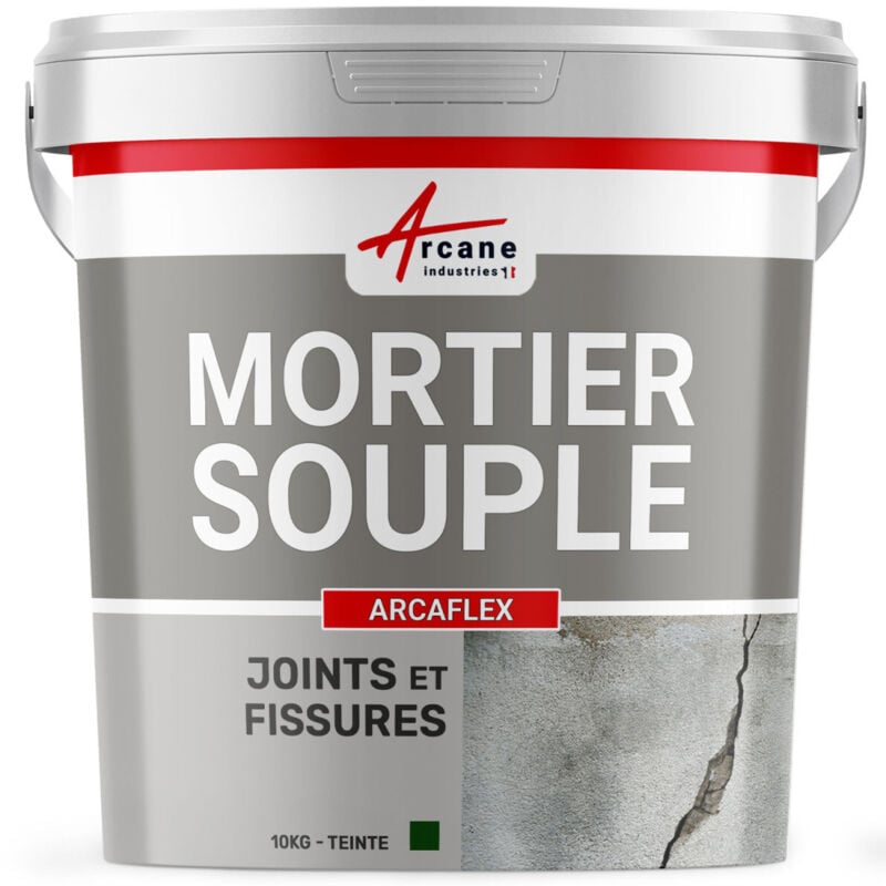 Mortier joint souple réparation fissure béton carrelage mur façade piscine bassin traitement acier pvc arcaflex - 10 kg Arcane Industries