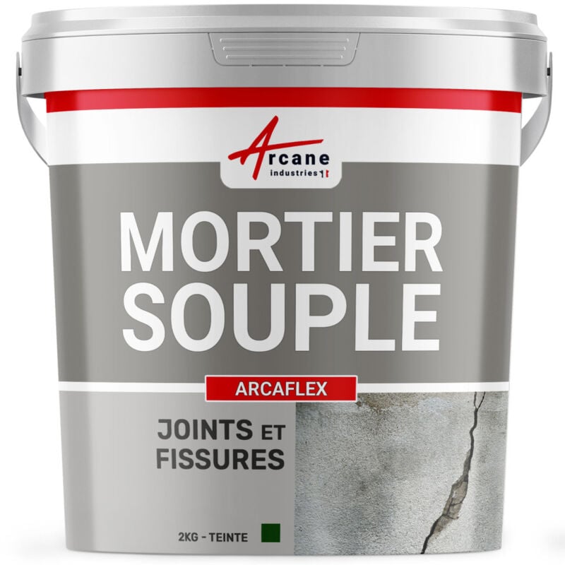 Mortier joint souple réparation fissure béton carrelage mur façade piscine bassin traitement acier pvc arcaflex - 2 kg Arcane Industries