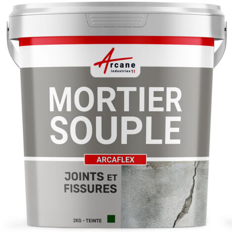 Mortier joint souple réparation fissure béton carrelage mur façade piscine bassin traitement acier pvc ARCAFLEX ARCANE INDUSTRIES  - 2 Kg