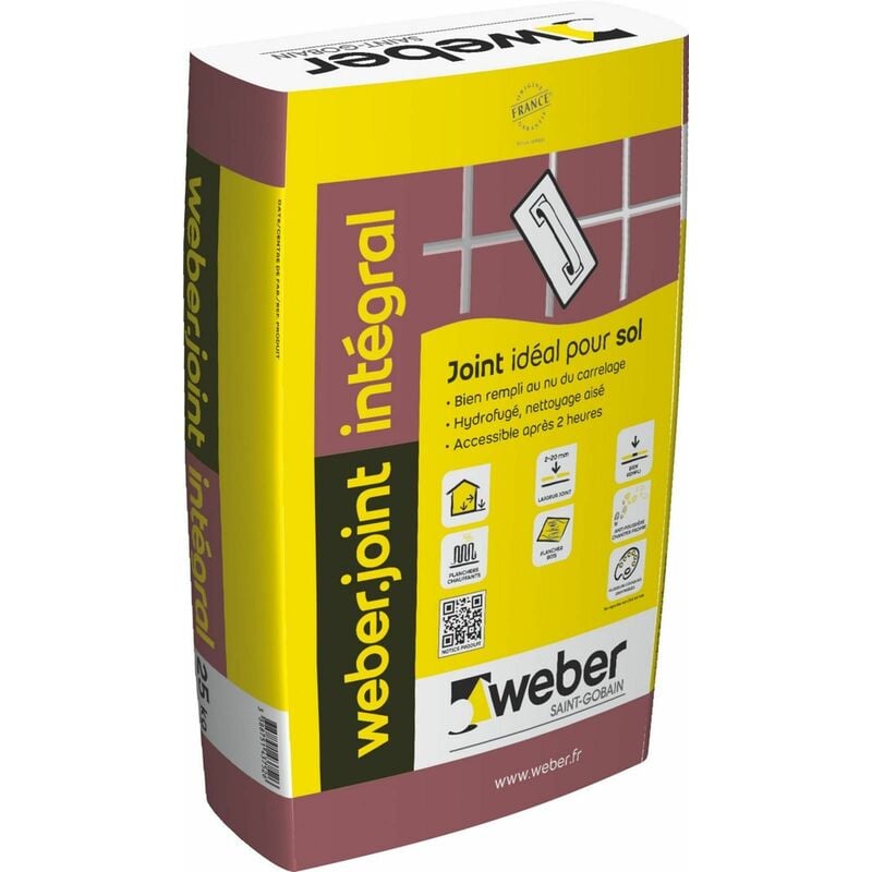 Weber Saint Gobain - Mortier pour joints de carrelage weber joint integral - Sac de 25 Kg - gris granit E10