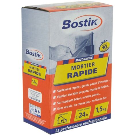 Mortier rapide 1KG – Prise en 10 minutes – Pour scellement et calage intérieur/extérieur – Résistant à la corrosion – Serrurerie-Boutique