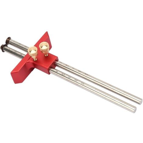 Mortise gauge tool for marking wood, double-headed stainless steel woodworking scribe's ruler for carpentry