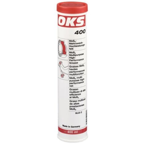 MoS² - Graisse haute performance multifonction OKS 400 noir, cartouche de 400 ml