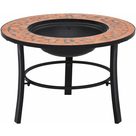 Mosaic Fire Pit Terracotta 68cm Ceramic vidaXL