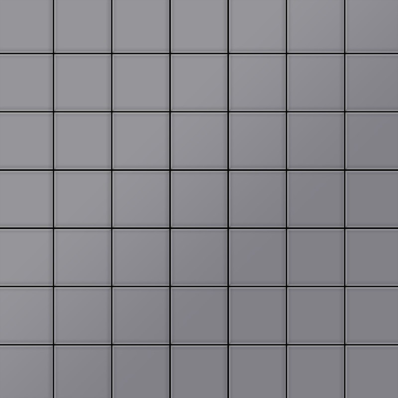 Alloy - Mosaic tile massiv metal Stainless Steel matt grey 1.6mm thick Attica-S-S-MA