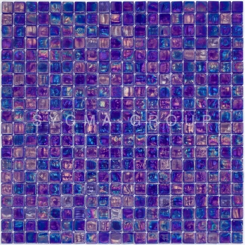 

azulejos de mosaico de vidrio azul iridiscente para el suelo o la pared Imperial Petrole