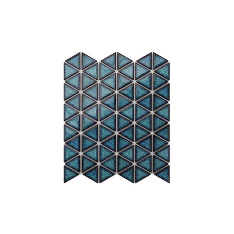 Mosaico in ceramica su rete per bagno o cucina 26.3cm x 30.3cm - Adriatic Triangular Blanket