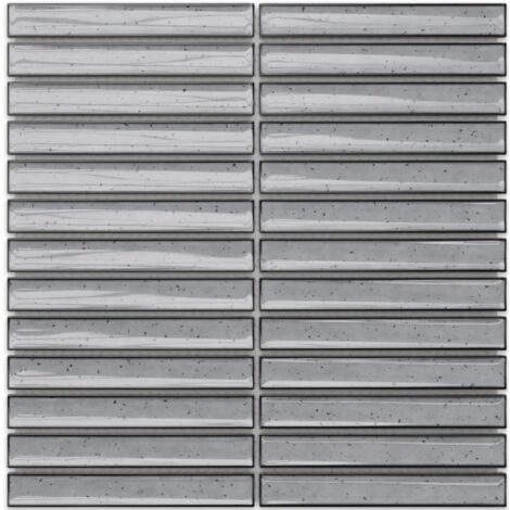 Mosaico in ceramica su rete per bagno o cucina 29.6cm x 30cm - Grey Piano