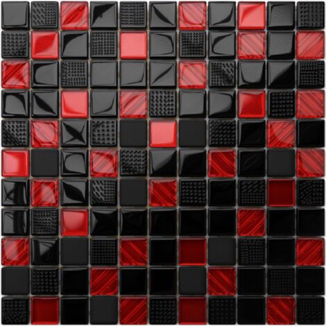 Mosaico in vetro su rete per bagno e cucina 30cm x 30cm  - Milan City