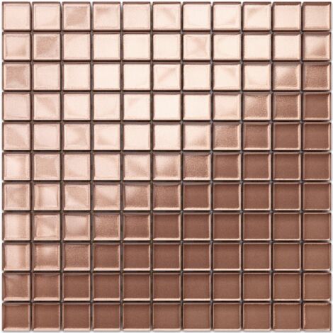 Mosaico in vetro su rete per bagno e cucina 30cm x 30cm  - Sun tanning