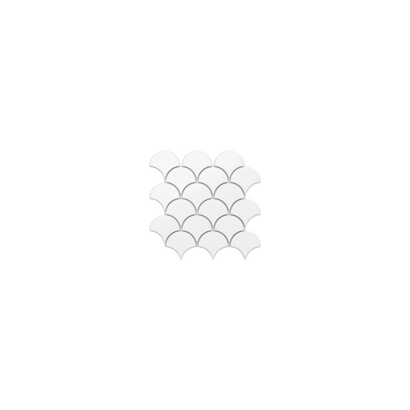 Image of Ilcom - Mosaico su rete per bagno e cucina in ceramica 28,5 x 29 cm - First snow