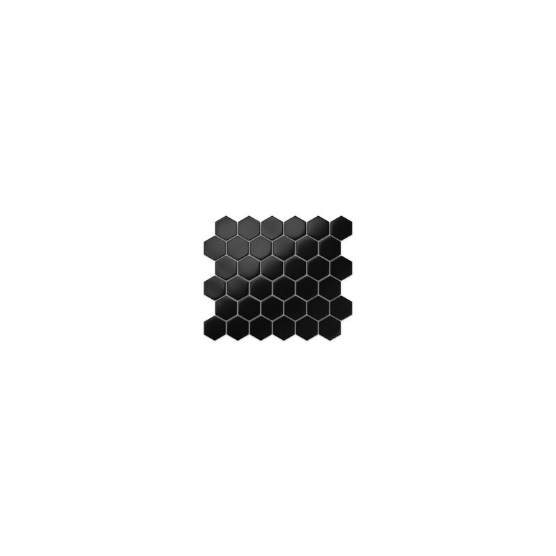 Image of Ilcom - Mosaico su rete per bagno e cucina in ceramica 29.7 cm x 26.2 cm - Black Honey