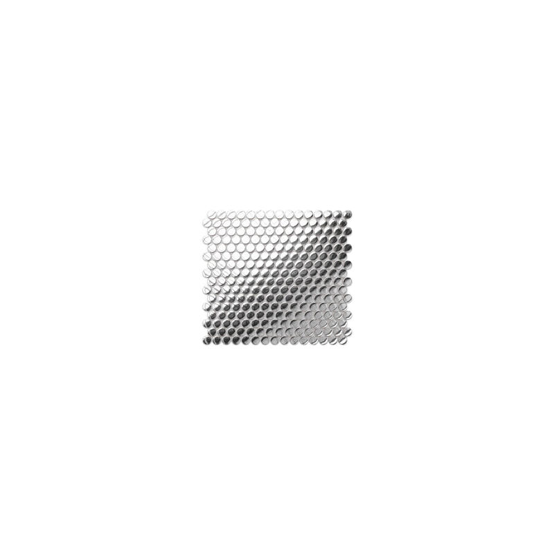 Image of Ilcom - Mosaico su rete per bagno e cucina in ceramica 31,7 x 29,3 cm- silver dots