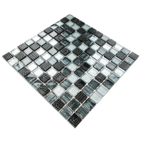 Mosaik auf Netz für Bad oder Küche aus Glas 30x30cm - Storm