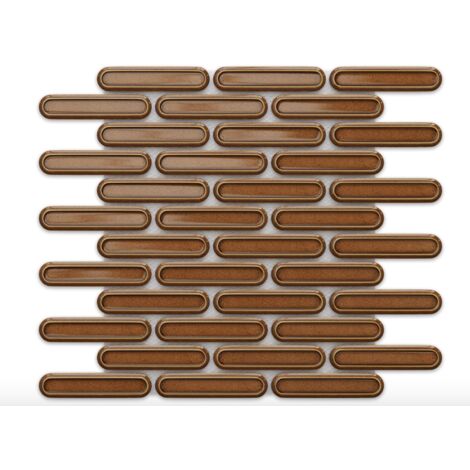 Mosaik auf Netz für Bad und Küche aus Keramik 30 x 30,5 cm- CARAMEL SAVOIARDI