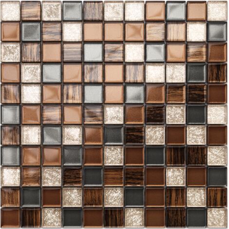 Mosaik für Bad Küche aus Glas 30 x 30cm - Old school