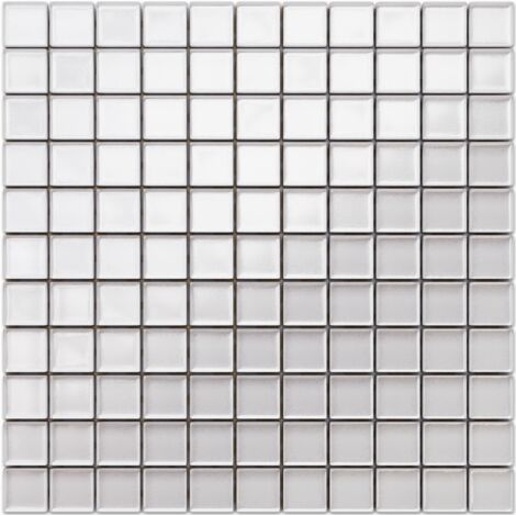 Mosaik für Badezimmer Küche aus Glas 30 x 30 cm - Pole North Snow
