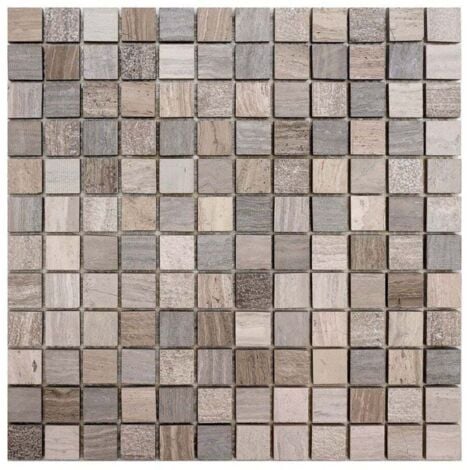WEITERE Mosaikfliese Grey Light 30 x 30 cm grau-braun Steinmaß ca. 2,5 x 2,5 cm Mosaikfliesen