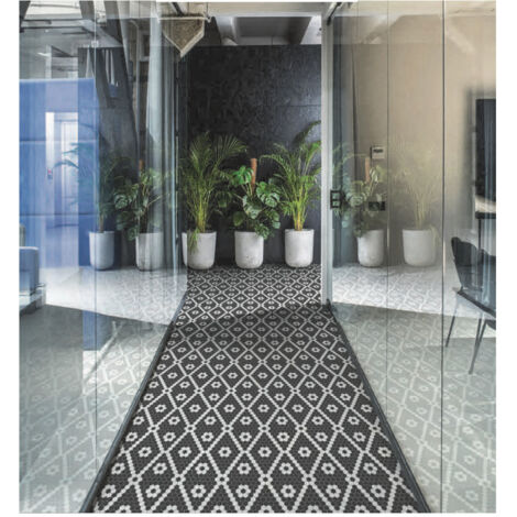 Mosaïque Art factory hexagone 2.6x2.2cm motif Blues noir et blanc sur trame nylon 33.3x33.3cm Satiné boite de 1 m2