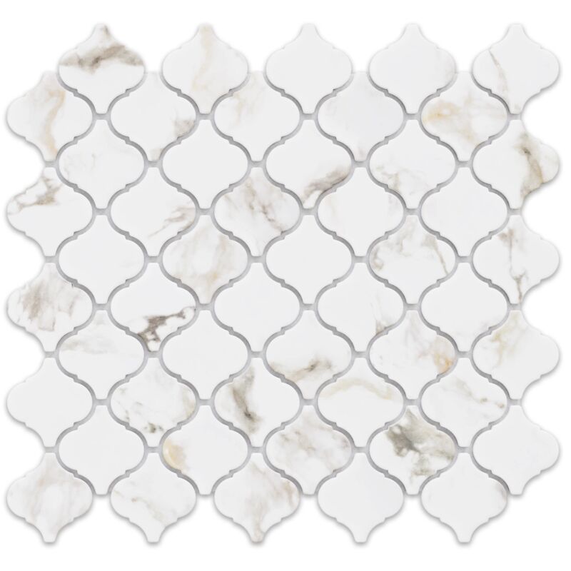 Mosaïque Céramique Arabesque En Marbre Doré