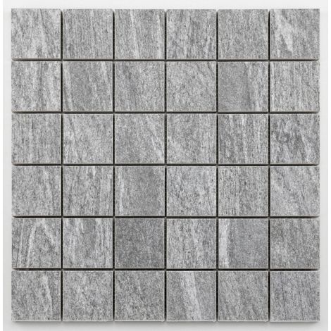 Mosaïque céramique Stone - 29.8x29.8cm - Quarzite Grey