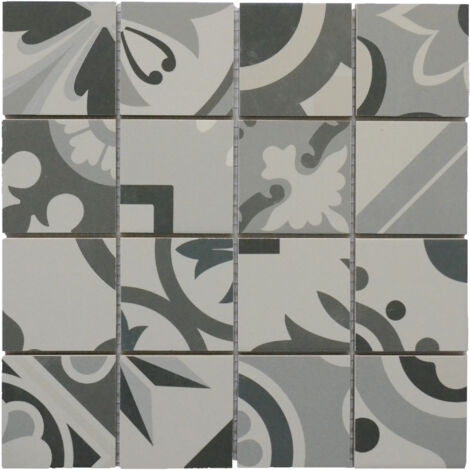 MOSAIQUE CIMENTO GREY 1 PLAQUE 30 X 30 CM CASA LINEA