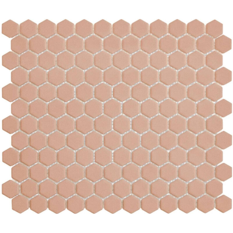 Mosaïque de grès cérame hexagons 2,6x2,3cm