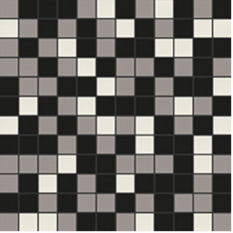 Mosaïque de grès cérame QUADROCOLOR COMBI - Mosaïque 2.5x2.5cm 9553 Noir. gris et blanc - boîte de 2 m2 - Mosaïque 2.5x2.5cm 9553 Noir. gris et bla -