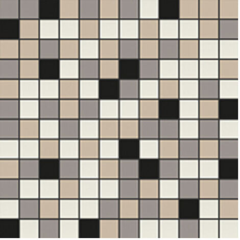 Mosaïque de grès cérame QUADROCOLOR COMBI - Mosaïque 2.5x2.5cm A065 Blanc. perle. gris et noir - boîte de 2 m2 - Mosaïque 2.5x2.5cm A065 Blanc. per -