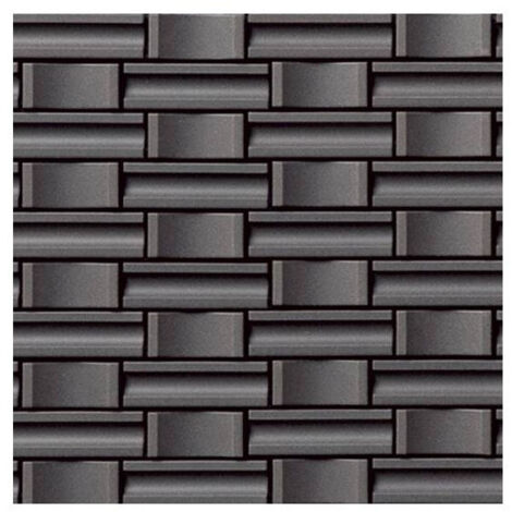 Mosaïque de grès cérame Zen INAX CROCHE - Black  boîte de 1.07 m2  -  Noir - boîte de 1.07 m2