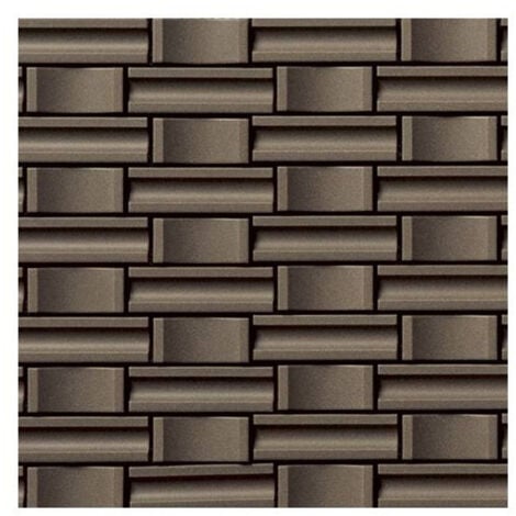 Mosaïque de grès cérame Zen INAX CROCHE - Brown  boîte de 1.07 m2  -  Marron - boîte de 1.07 m2