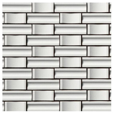 Mosaïque de grès cérame Zen INAX CROCHE - White boîte de 1.07 m2 - Blanc - boîte de 1.07 m2