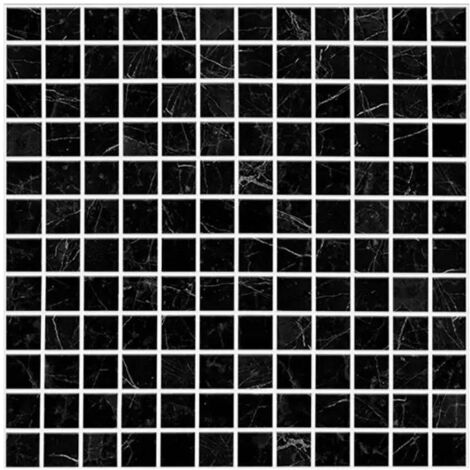 Mosaïque de pâte de verre effet marbre carré 2.5x2.5cm -  Supreme marquina - Mat - boîte de 1 m2 -  Supreme marquina - Mat - boîte de 1 m2