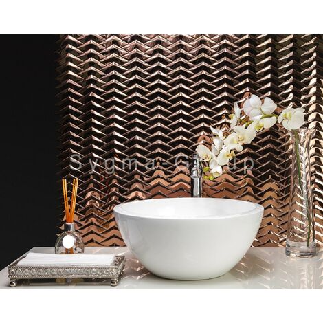 Mosaique inox cuivre carrelage mur cuisine et salle de bains modele VERNET