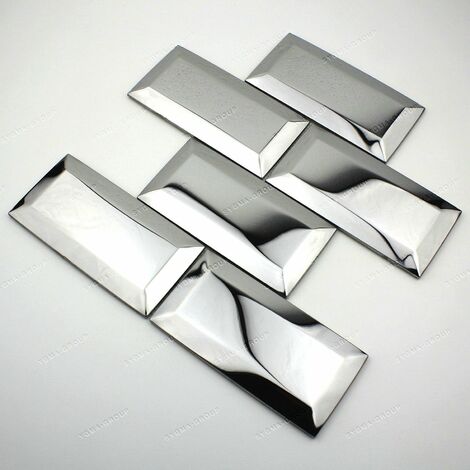 mosaique inox pour mur credence cuisine Metro Miroir